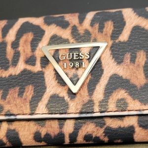 Guess animal print wallet